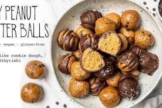 Easy peanut butter balls recipe with oats no bake facebook.jpg