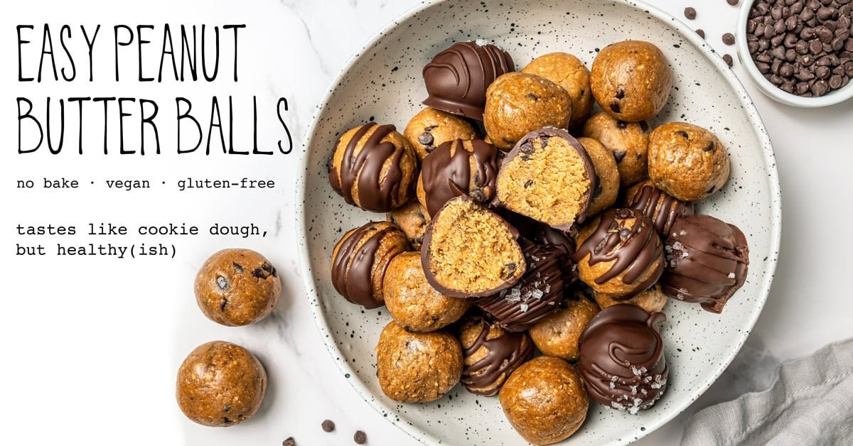 Easy peanut butter balls recipe with oats no bake facebook.jpg