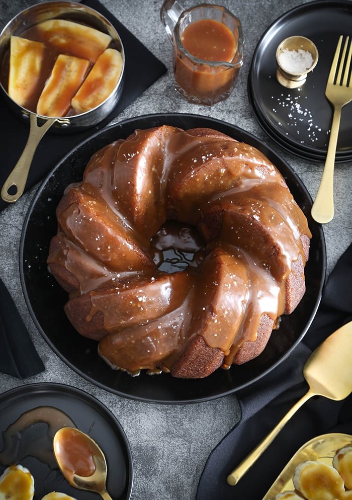 Roasted banana rum caramel cake beauty 1.jpg