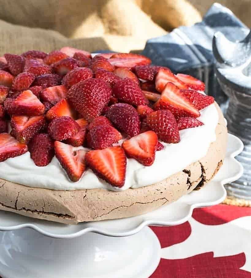 Strawberry topped chocolate pavlova.jpg