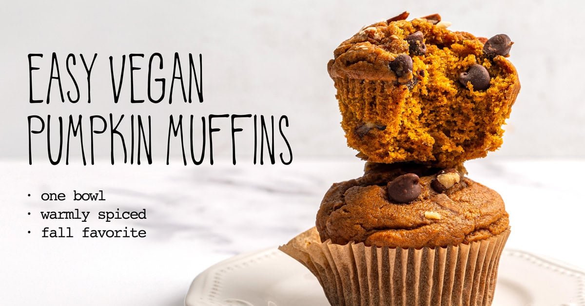 Easy vegan pumpkin muffins recipe starbucks chocolate chip gluten free spice facebook.jpg
