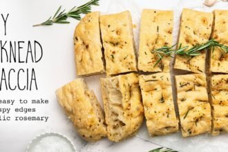 Easy focaccia recipe vegan garlic rosemary no knead crispy edges facebook.jpg