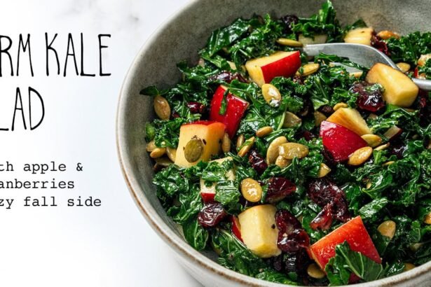 Warm kale salad with apples and cranberries dressing vegan side dish recipe facebook.jpg