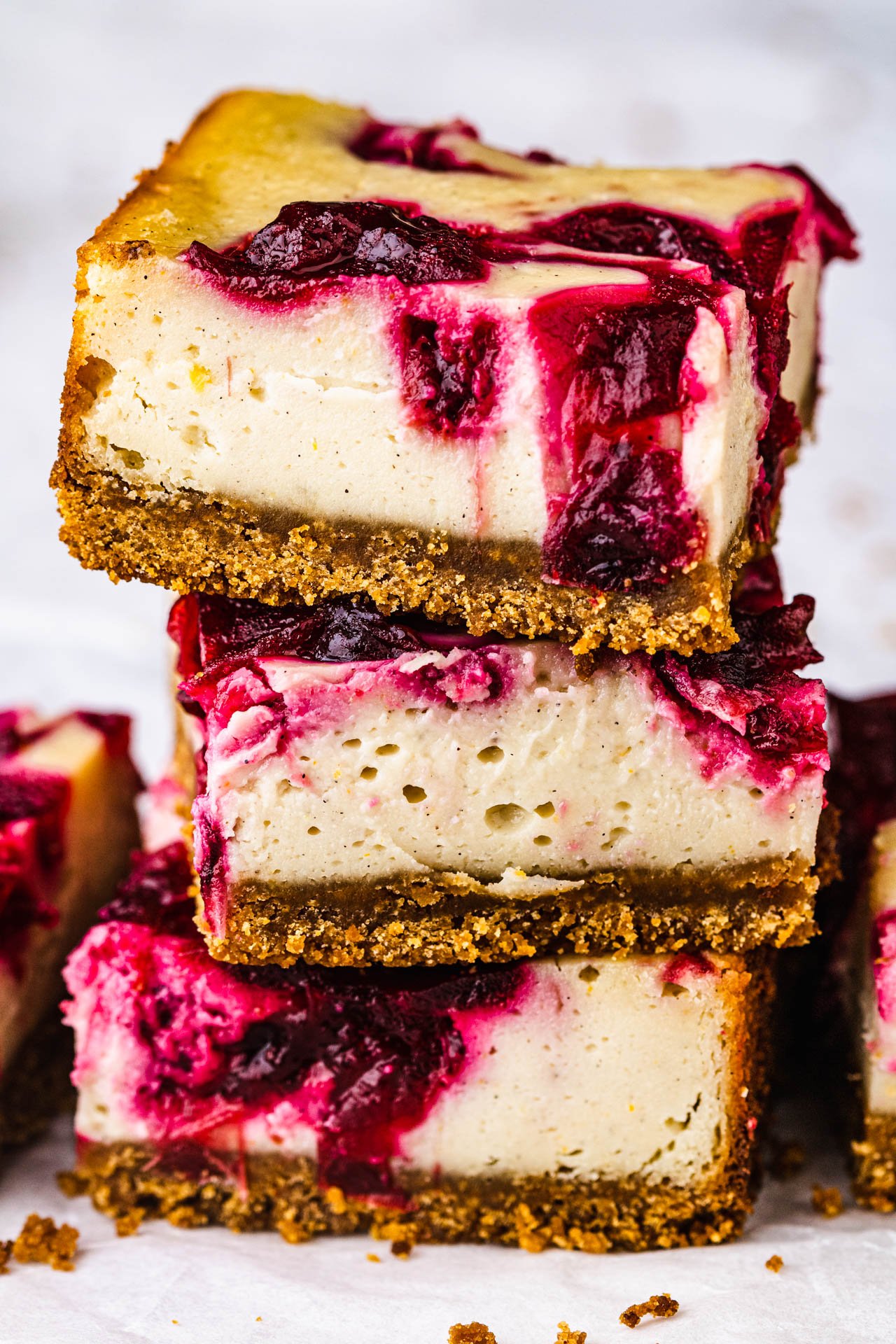 Cranberry cheesecake bars stack.jpg