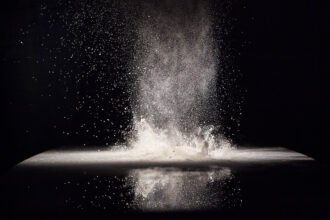 Bigstock the loose flour lies on the bl 445507781.jpg