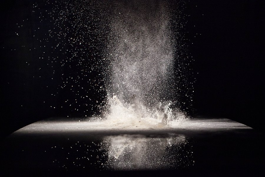 Bigstock the loose flour lies on the bl 445507781.jpg