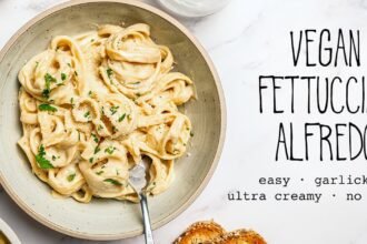 Easy vegan fettuccine alfredo recipe no cashews sauce no nuts pasta facebook.jpg