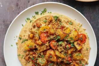 Harissa bean puree roasted veggies baharat walnuts 7628.jpg