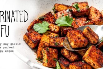 Marinated tofu recipe smoky soy garlic for salad stir fry sandwich sushi steaks skewers poke bowl fa.jpeg