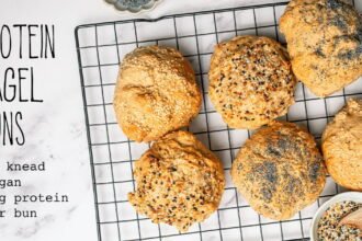 Protein bagel buns no knead vegan recipe high everything facebook.jpg