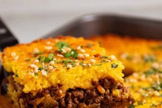 Golden saffron rice bake with baharat spiced lamb 2.jpg