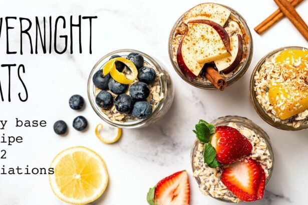 Overnight oats easy base recipe 12 variations vegan dairy free with chia seeds jar best healthy basi.jpeg