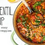 Easy lentil soup recipe vegan one pot healthy cozy facebook.jpg